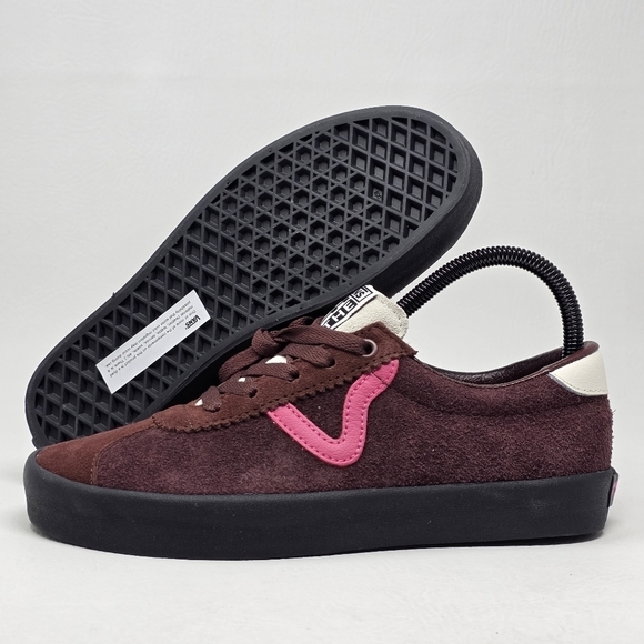 Vans Shoes - Vans Sport Low Burgundy Brown Pink VF 508357 Mens Size 7 Womens 8.5 Leather New